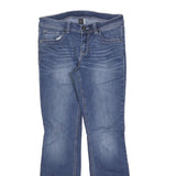 APT 9 Womens Blue Regular Bootcut Denim Medium W32 L32 Embroidered Pockets