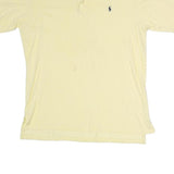 POLO RALPH LAUREN Mens Yellow Short Sleeve Plain M Cotton Polo Shirt Classic Fit