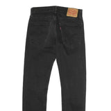 LEVI'S 501 Mens Slim Black Denim Jeans W30 L32 Classic Cotton Zip
