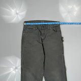 Utility Pockets Dickies Carpenter Trousers - 30W 32L Grey Cotton