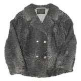 PELZ-MODEN SCHAPPERT Womens Grey Cotton Blend Button Jacket S Woven Textured