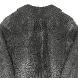 PELZ-MODEN SCHAPPERT Womens Grey Cotton Blend Button Jacket S Woven Textured