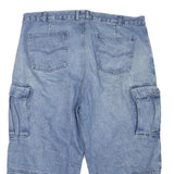 Mens Blue Denim Cargo Shorts XL W40 Cotton Blend Casual Summer Wear