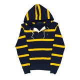 Polo By Ralph Lauren Striped Hoodie - Medium Navy Cotton