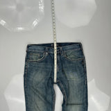 Silver Contrast Stitch Jeans - 36W 30L Blue Cotton