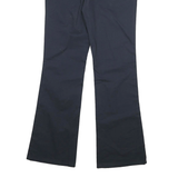 DICKIES Womens Cotton Blend Navy Regular Flared Trousers W28 L30 Workwear