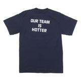 GILDAN Mens Navy Blue Pomona-Pitzer Basketball Graphic T-Shirt M Short Sleeve