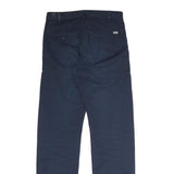 CARHARTT Mens Cotton Blend Navy Regular Fit Straight Leg Trousers W28 L32