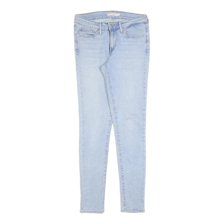 LEVI'S 711 Womens Slim Light Blue Denim Jeans W27 L30 Stretch Cotton Blend Zip