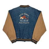 Buck Ranch Dunbrooke Graphic Varsity Jacket - XL Blue Denim