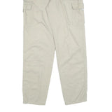 GSWD Mens Relaxed Beige Cargo Cotton Blend Trousers W32 L34 Casual Utility