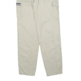 GSWD Mens Relaxed Beige Cargo Cotton Blend Trousers W32 L34 Casual Utility