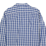 LEVI'S Mens Blue & White Checked Shirt M Cotton Blend Casual Long Sleeve Button