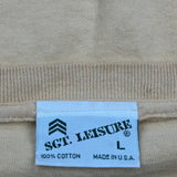 Sun Valley Sgt Leisure Single Stitch T-Shirt - Large Yellow Cotton