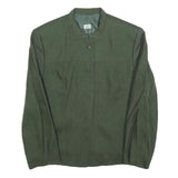 GOSSL Womens Green Button Jacket M Woven Plain Classic Relaxed