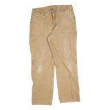 DICKIES Mens Regular Fit Beige Cotton Blend Denim Workwear Jeans W36 L32 Zip