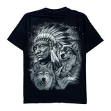 Rock Eagle Single Stitch T-Shirt - Large Black Cotton