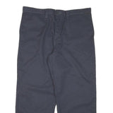 DICKIES Mens Regular Navy Blue Cotton Blend Zip Trousers W32 L28 Workwear