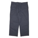 DICKIES Mens Regular Navy Blue Cotton Blend Zip Trousers W32 L28 Workwear