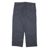 DICKIES Mens Regular Navy Blue Cotton Blend Zip Trousers W32 L28 Workwear