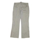 CALVIN KLEIN Mens Cotton Blend Beige Regular Straight Trousers W37 L29 Casual