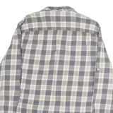 TOMMY HILFIGER Mens Grey & Cream Check Shirt L Cotton Long Sleeve Casual Fashion