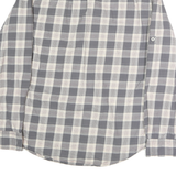 TOMMY HILFIGER Mens Grey & Cream Check Shirt L Cotton Long Sleeve Casual Fashion