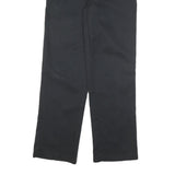 DICKIES Mens Regular Fit Black Cotton Blend Straight Leg Trousers W32 L32