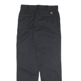 DICKIES Mens Regular Fit Black Cotton Blend Straight Leg Trousers W32 L32