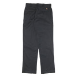 DICKIES Mens Regular Fit Black Cotton Blend Straight Leg Trousers W32 L32
