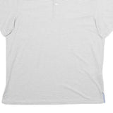 POLO RALPH LAUREN Mens White & Grey Striped Short Sleeve Polo Shirt XL Cotton