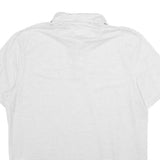 POLO RALPH LAUREN Mens White & Grey Striped Short Sleeve Polo Shirt XL Cotton