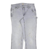 CARHARTT Womens Cotton Blend Slim Grey Workwear Trousers W28 L30 Utility Zip