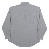 NAUTICA Mens Blue Check Shirt XL Cotton Long Sleeve Button Down Casual Workwear