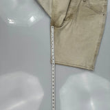 Wrangler Denim Shorts - 32W 9L Beige Cotton