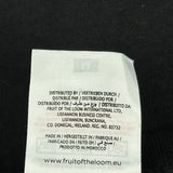 Fruit Of The Loom T-Shirt - Medium Black Cotton