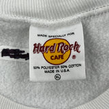 Hard Rock Cafe Sweatshirt - XL White Cotton