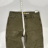 Carhartt Double Knee Carpenter Trousers - 31W 30L Green Cotton