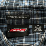 Dickies Checked Flannel Shirt - Medium Blue Cotton Blend
