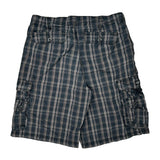 Lee Checked Cargo Shorts - 32W 10L Gray Cotton