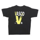 BASIE Womens Black & Yellow Vasco Graphic T-Shirt XL Short Sleeve Crew Neck