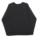 DKNY Womens Black Cotton Blend Crew Neck Sweatshirt M Logo Embroidered