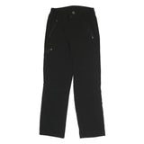 CRANE Womens Polyester Black Regular Fit Straight Leg Trousers W26 L29 Zip
