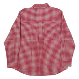 CHAPS Mens Red Check Shirt XL Cotton Button Down Long Sleeve Classic