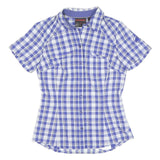MAMMUT Womens Blue & White Checked Shirt XS Lightweight Cotton Casual