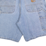 CARHARTT Mens Denim Blue Casual Cotton Blend Shorts M W33 Workwear Relaxed Fit