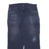 CARHARTT Mens Cotton Blend Navy Relaxed Straight Trousers W40 L32 Workwear