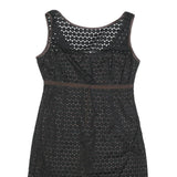 PAULE KA Womens Black & Brown Casual Dress Polyester Sleeveless Knee Length M