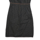 PAULE KA Womens Black & Brown Casual Dress Polyester Sleeveless Knee Length M