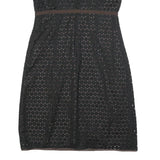 PAULE KA Womens Black & Brown Casual Dress Polyester Sleeveless Knee Length M